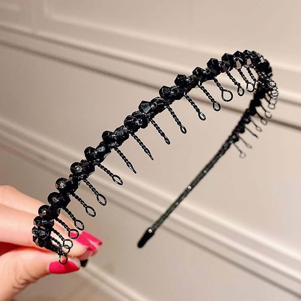 Crystal Teeth Headbands for Women Sparkly Rhinestone Head Band Elegant Non-slip Rhinestone Hair H... | Amazon (US)