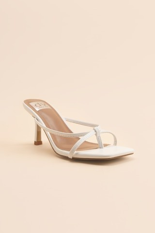 Women's DV by Dolce Vita Zanna Strappy Thong Heels in White by Francesca's - Size: 8 | Francesca's