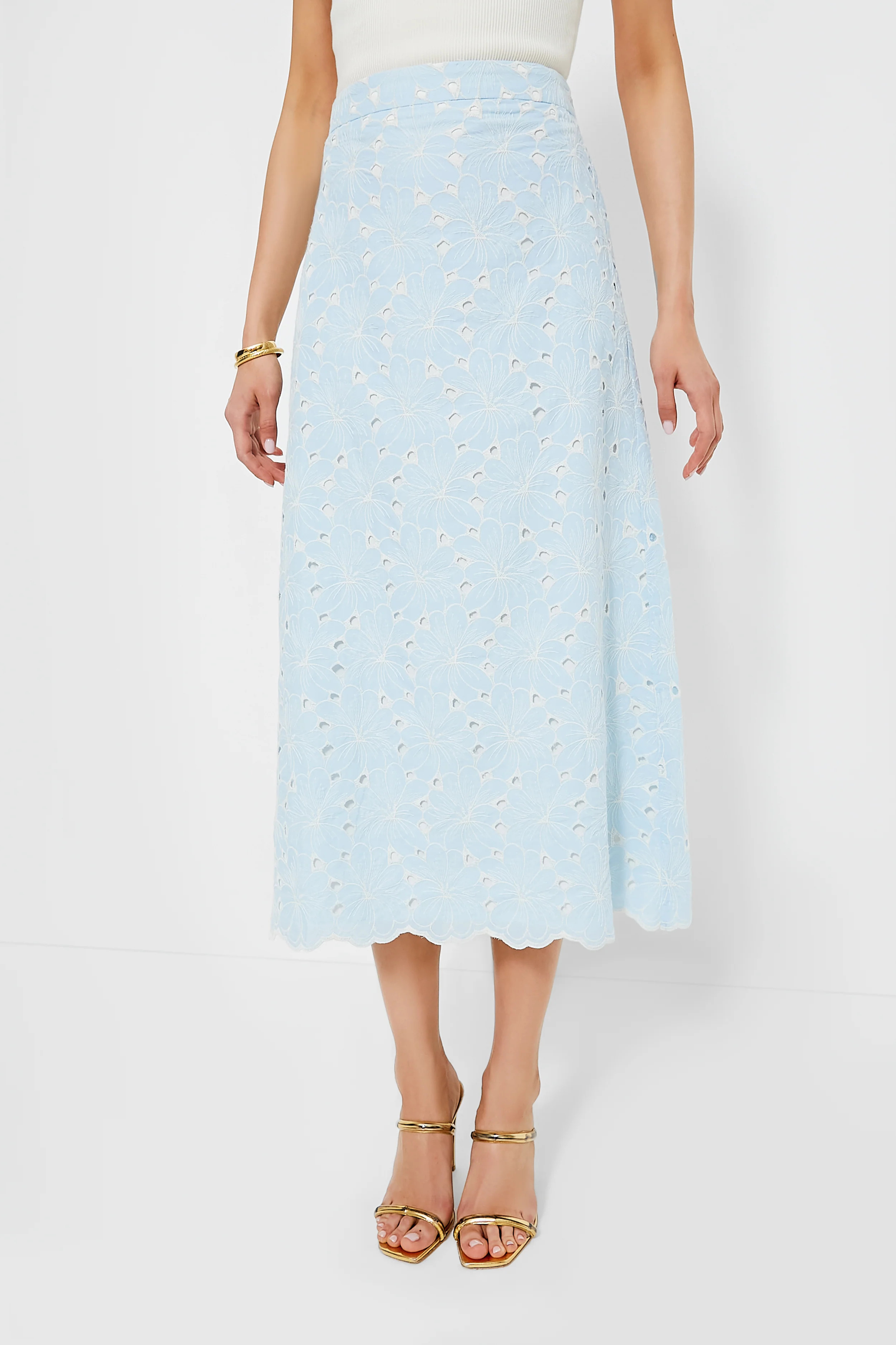 Airy Blue Eyelet Silas Skirt | Tuckernuck (US)
