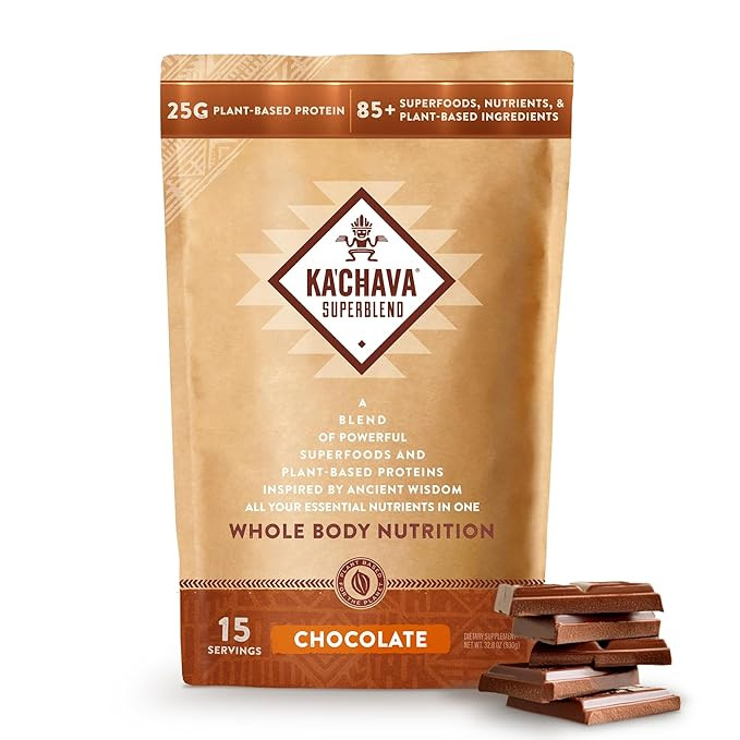 Ka’Chava All-In-One Nutrition Shake Blend, Chocolate, 85+ Superfoods, Nutrients & Plant-Based I... | Amazon (US)