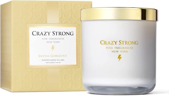 Crazy Strong Candles for Home Scented Santal Candle | 13 oz. 2-Wick Scented Candle | Amazon (US)