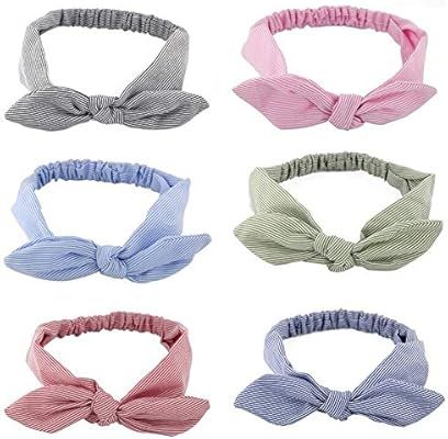 Yeshan Women and Girls Elastic Rabbit Bow Headbands /Bandana/Turban/Headwrap/Hairband with a Wire... | Amazon (US)