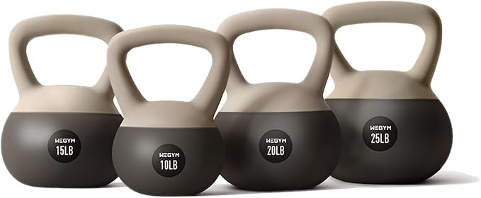 Soft Kettlebells (10+15+20+25 Stone) with Cushioned Impact-Resistant Base and Anti-Slip, Wide-Gri... | Amazon (US)