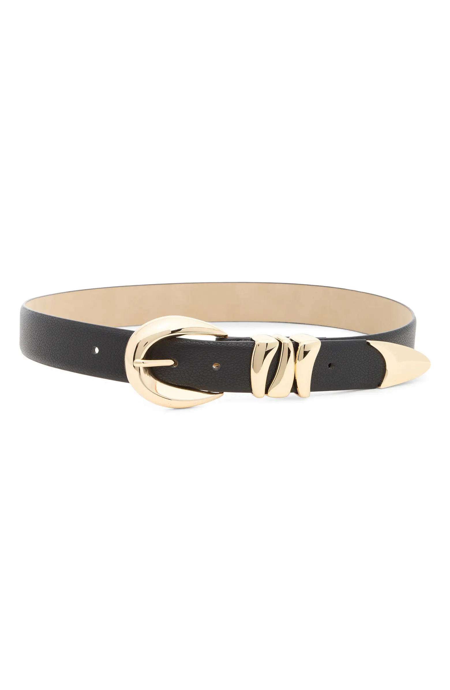 Sculptural Faux Leather Belt | Nordstrom Rack