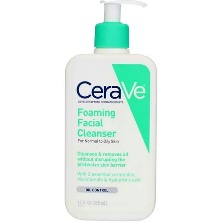 Cerave Facial Foaming Cleanser 12 Ounce Pump (355Ml) (2 Pack) | Walmart (US)