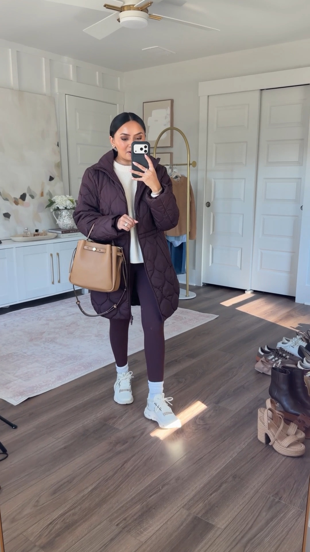 Burgundy quilted jacket size xs TTS
Sweater size xs TTS
Burgundy leggings size small TTS
Sneakers size 6.5 TTS



#LTKgrwm #LTKootd #LTKPetite