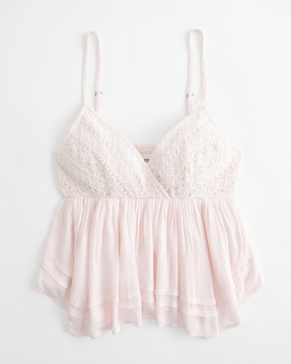 Lace Bust Babydoll Top | Hollister (US)