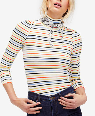 Free People I'm Cute Ribbed Turtleneck Sweater | Macys (US)