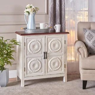 Alana Farmhouse Distressed Fir Cabinet | Overstock.com Shopping - The Best Deals on Media/Bookshe... | Bed Bath & Beyond