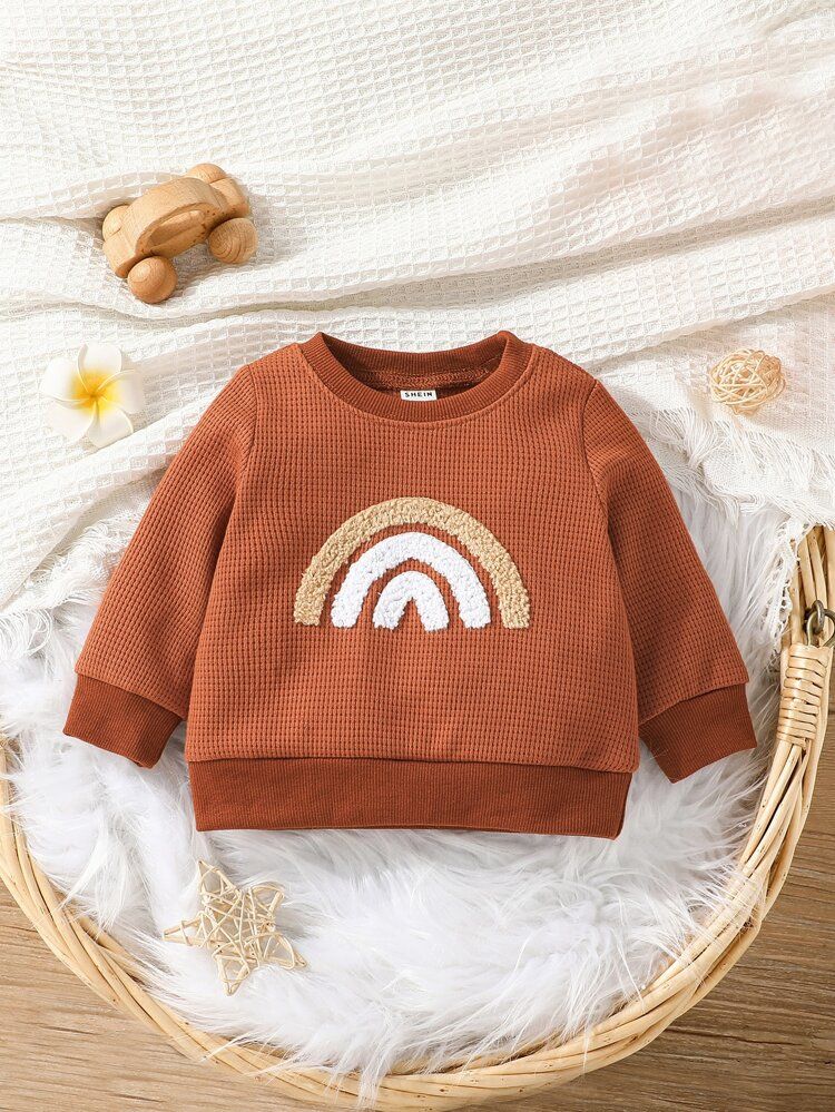 Baby Rainbow Pattern Pullover | SHEIN