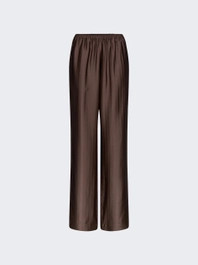 Kadala Silk Blend Trousers Dark Brown  | The Webster | The Webster