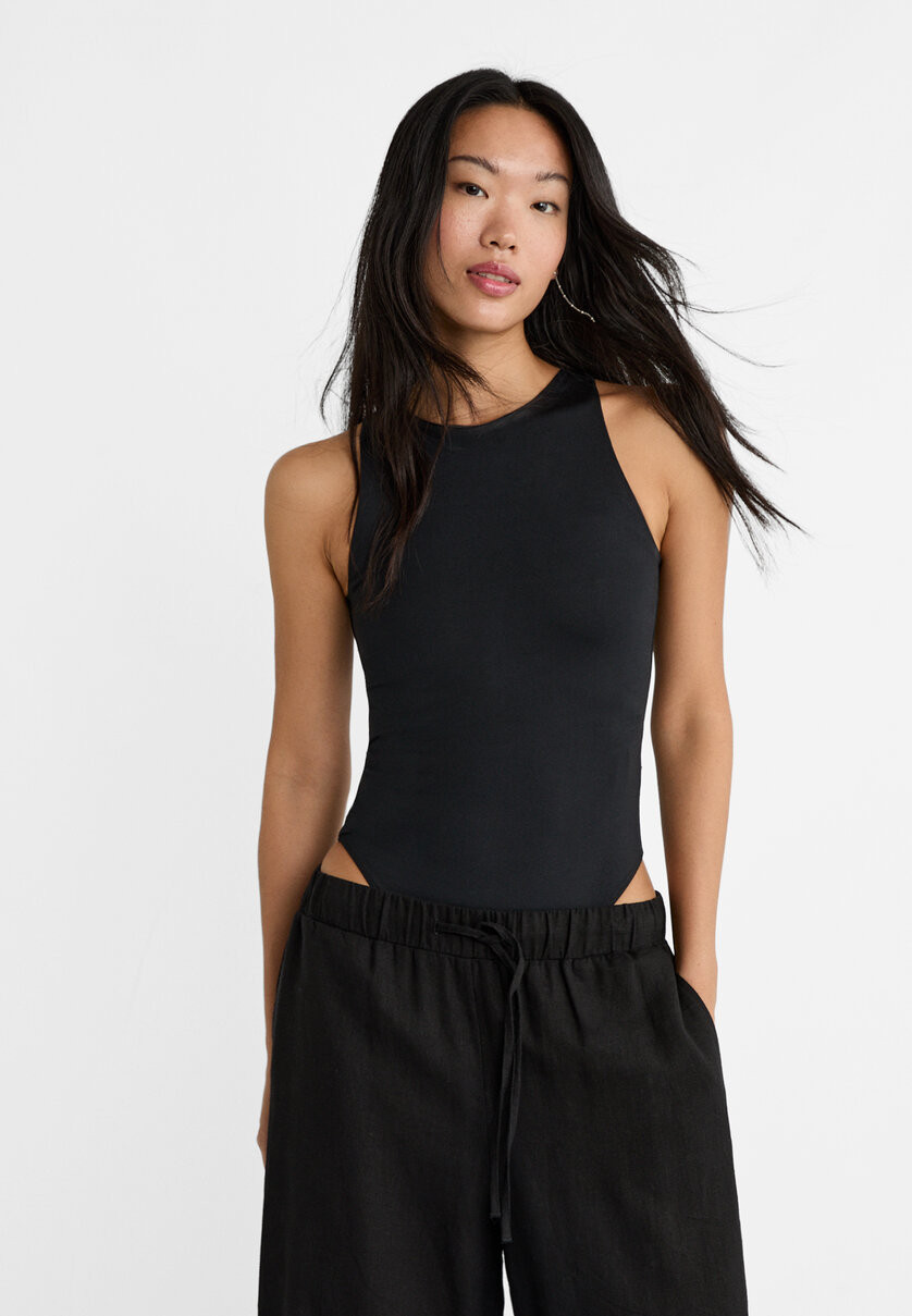 Body en polyamide encolure américaine | Stradivarius (FR)