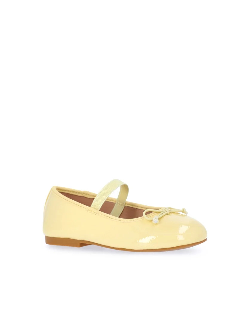 Wonder Nation Toddler Girls Bow Ballet Dress Shoes | Walmart (US)