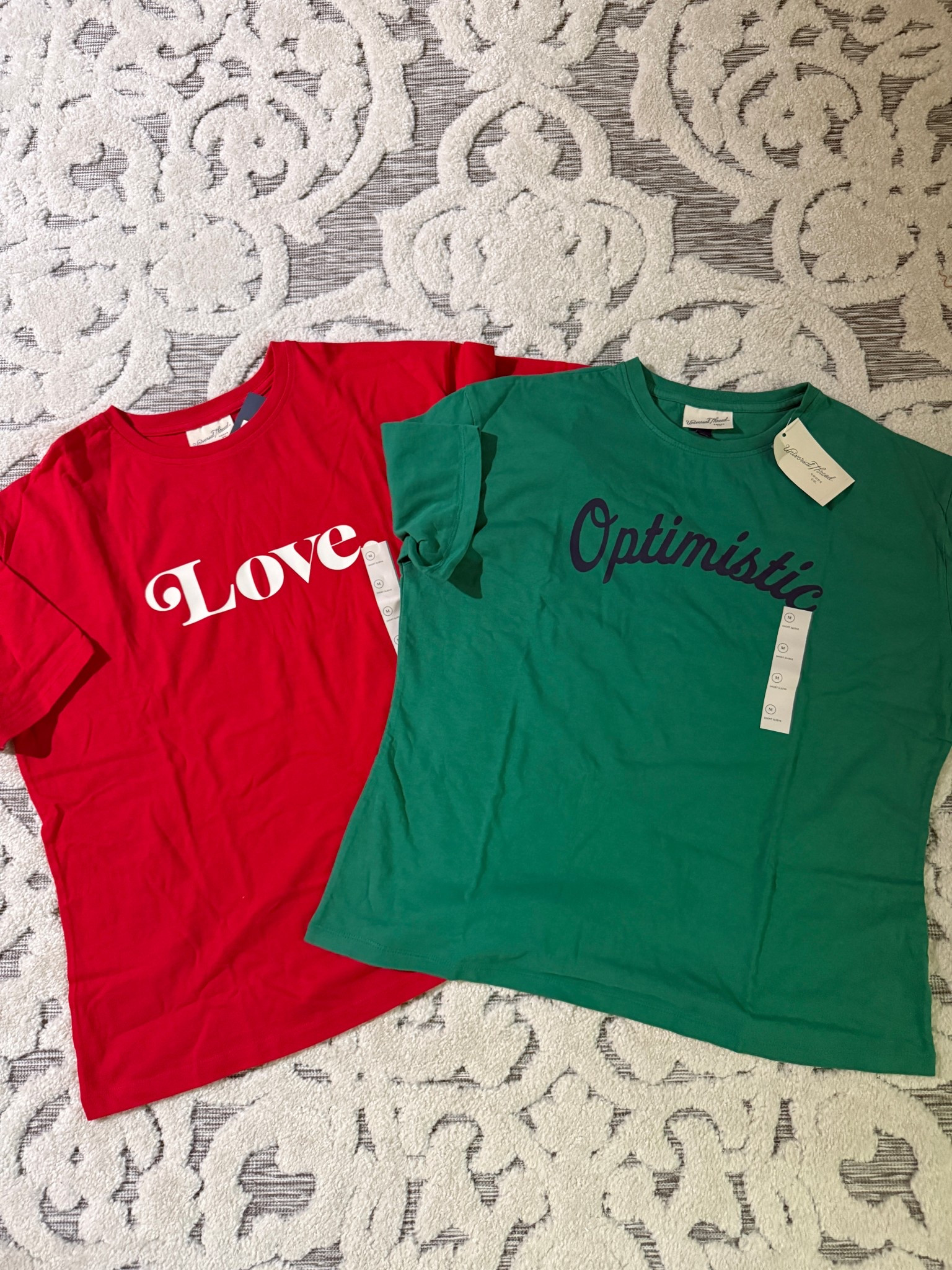 These are on clearance right now for under eight dollars originally 10! I am loving these boxy oversized tees from target they are only $10 and they have such cute sayings. I love the one that says “love” and my other one says optimistic, which is just spot on and I love that they are only $10 such great summer fines for casual cute outfits! 

#LTKFindsUnder50 #LTKSummerEdit #LTKSeasonal