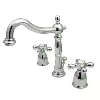 Victorian 8 in. Widespread 2-Handle Bathroom Faucet in Polished Chrome | The Home Depot