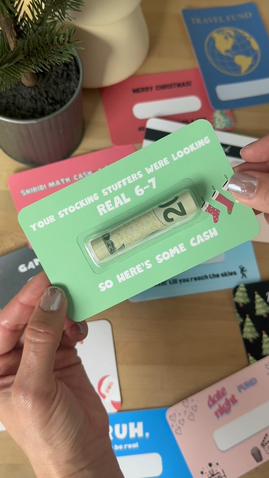 These are the money cards that blew up last holiday season.
Everyone grabbed them for stocking stuffers, secret Santa, and last minute gifts.
They’re back and they will sell out again.
Perfect for teens, college students, teachers, coworkers, and anyone who’s hard to shop for.

#LTKGiftGuide #LTKHoliday #LTKSeasonal