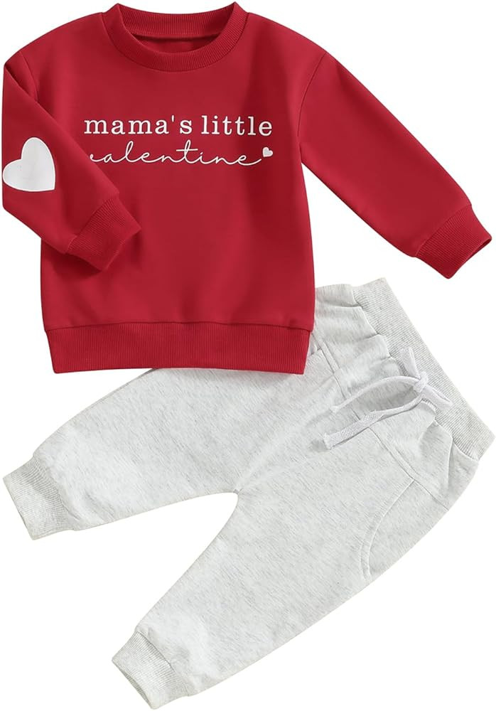 Polinkety Baby Boy Fall Clothes Set Long Sleeve Crewneck Sweatshirts Pants Cute Infant Newborn Ou... | Amazon (US)