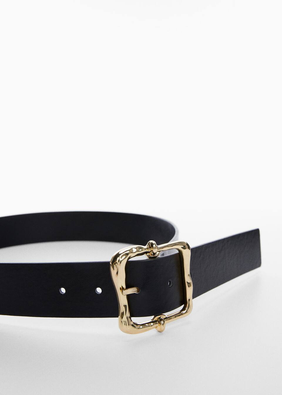 Embossed buckle belt -  Women | Mango USA | MANGO (US)