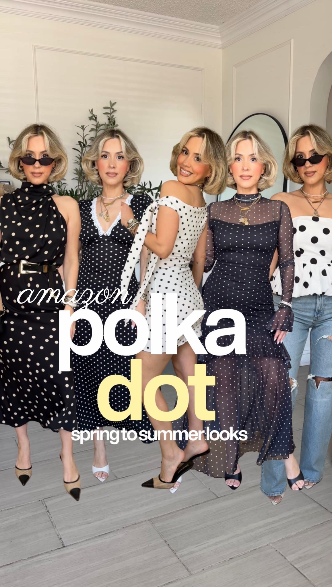 Polka dot spring to summer looks all from Amazon ✨🙊

XS or small in everything! If extra small is not available, then I’m wearing a small. 

Abercrombie jeans size 27R
Exact Capri pants are from Nordstrom but I linked similar from Amazon 

So many of these dresses are perfect for Mother’s Day, graduation, baby showers, brunch, you name it 🥰 I also seriously can’t believe they’re all from Amazonnnnnn 

#LTKU #LTKMothersDay #LTKootd