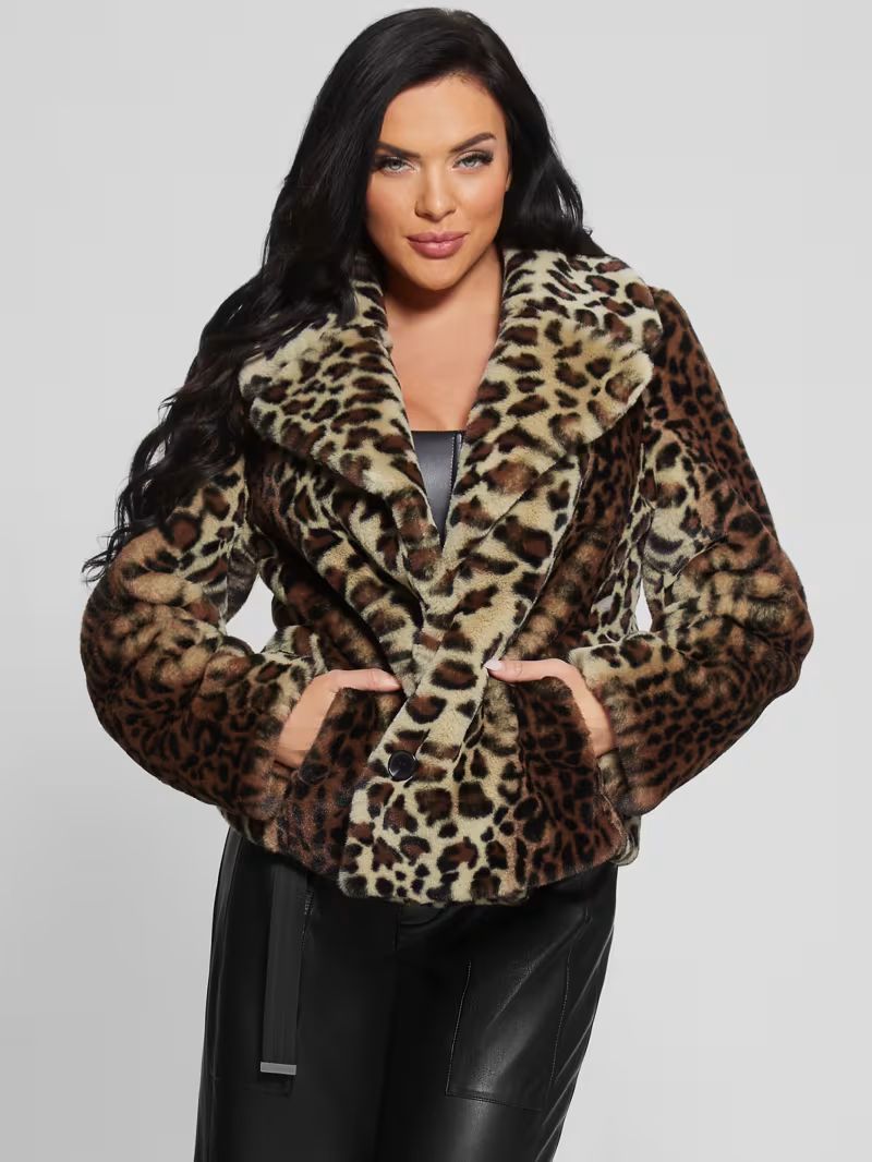 Denise Leopard Coat | Guess (US)