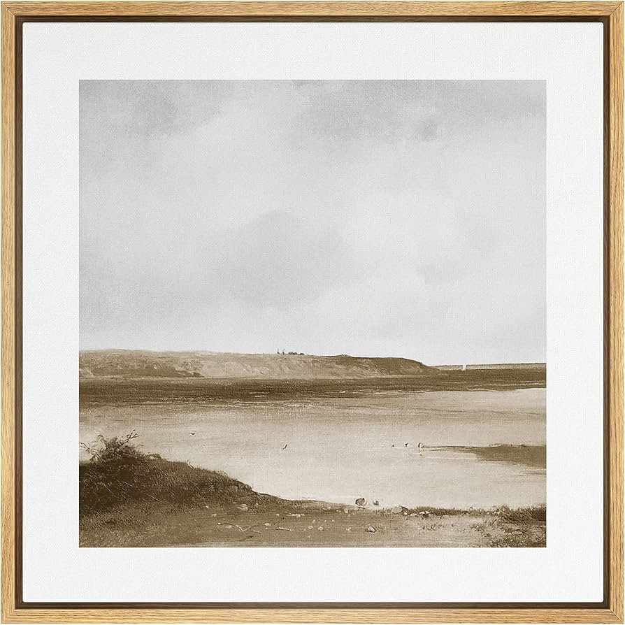 SIGNWIN Framed Canvas Print Wall Art Aerial View Cloudy Stormy Desert Landscape Nature Wilderness... | Amazon (US)