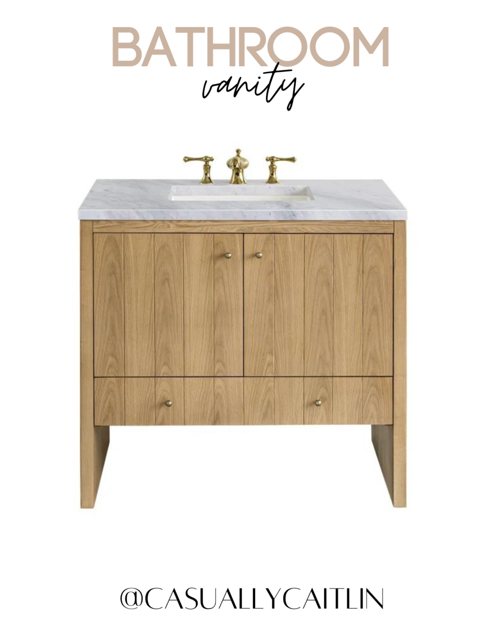 Splurge vanity option! On the higher end but love the wood with the marble top! 

#LTKStyleTip #LTKHome