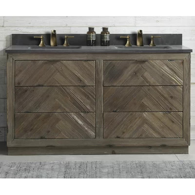 Deepa Wood 60'' Double Bathroom Vanity Set | Wayfair North America