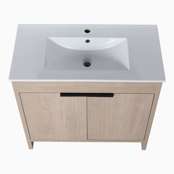 Joris 36'' Single Bathroom Vanity with Manufactured Wood Top | Wayfair North America