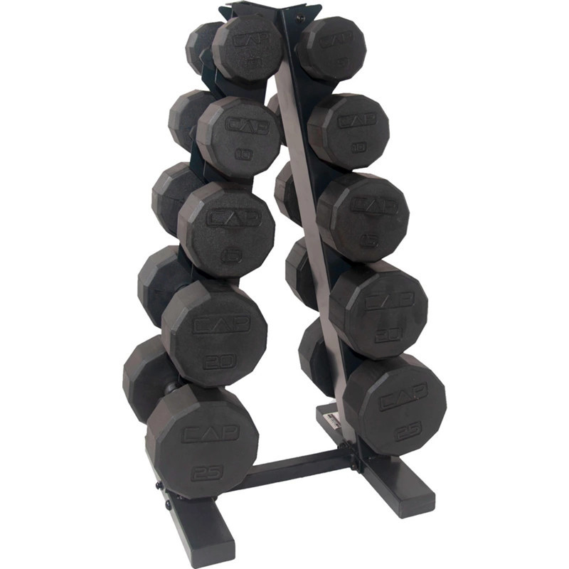 CAP 12-sided Coated Dumbbell Set with Storage Rack | Academy Sports + Outdoors