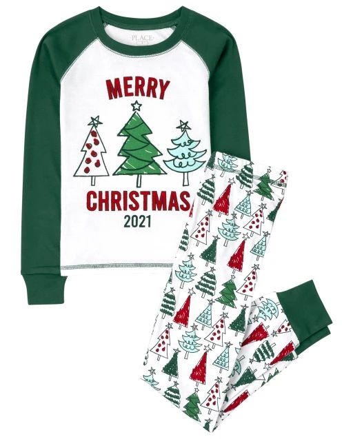 Unisex Kids Matching Family Long Sleeve Christmas Tree Snug Fit Cotton Pajamas | The Children's P... | The Children's Place