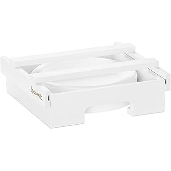 SpaceAid 9-inch Paper Plate Dispenser, Under Cabinet Bamboo Plates Holder, Kitchen Counter Vertic... | Amazon (US)