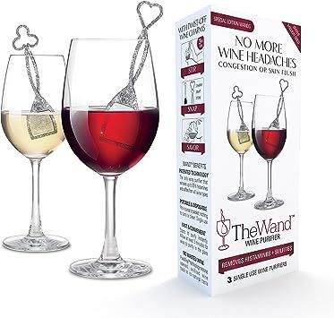 PureWine Wand Purifier Filter Stick Removes Histamines and Sulfites - Reduces Wine Allergies & El... | Amazon (US)