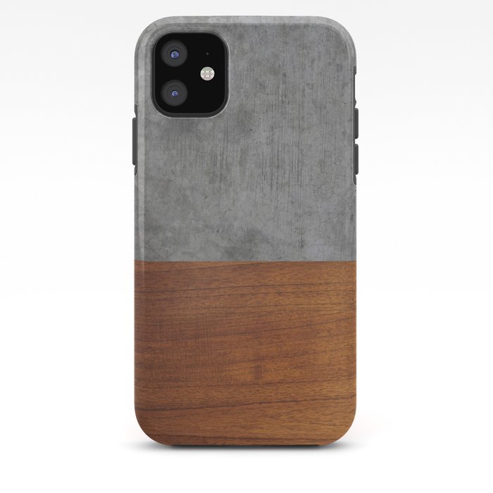Concrete And Wood Luxury Iphone Case by Andre Vieira - iPhone 11 - Tough Case | Society6