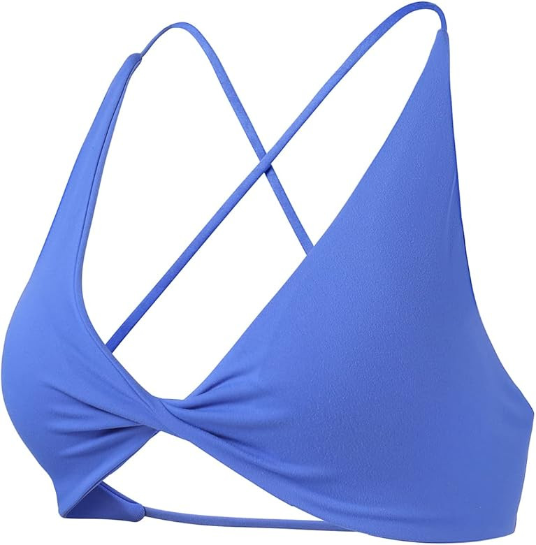 AUROLA Workout Sports Bras Women Athletic Removable Backless Strappy Criss Cross Light Support Gy... | Amazon (US)