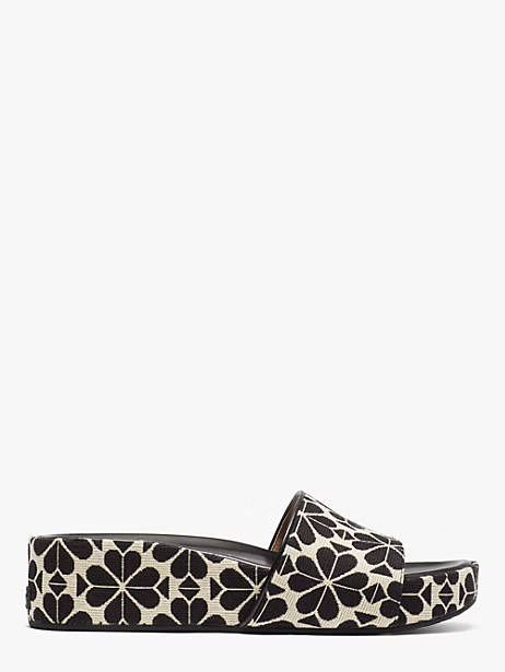 breeze spade flower jacquard platform slide sandals | Kate Spade (US)