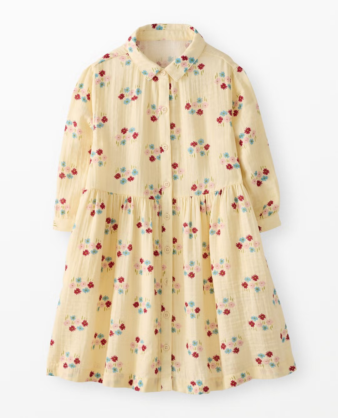 Long Sleeve Muslin Button Up Dress with Pockets | Hanna Andersson