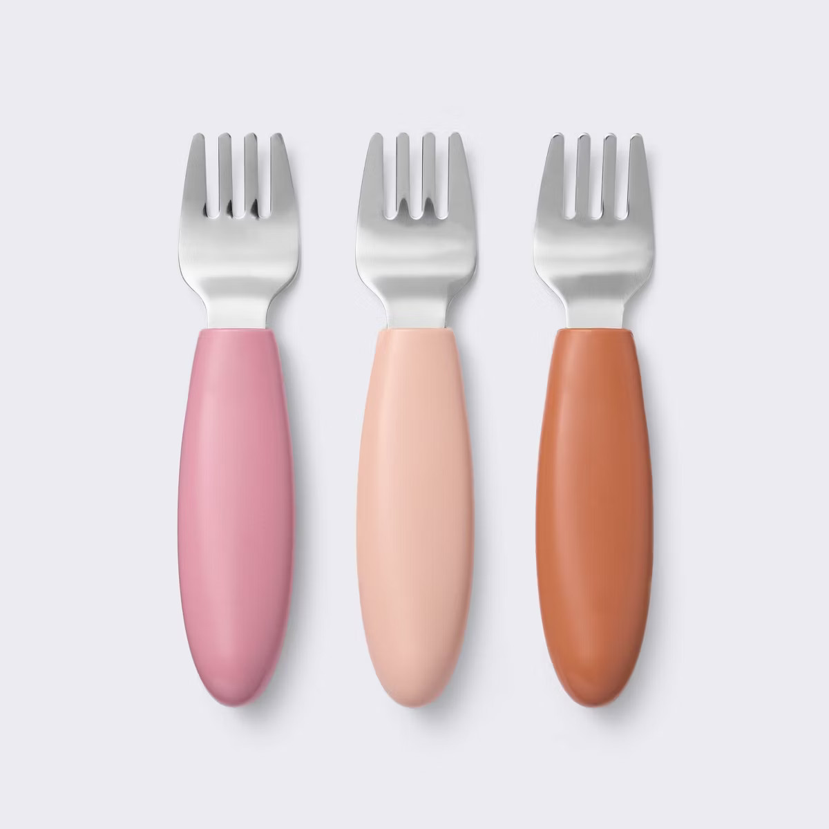 Stainless Steel Forks - 3pk - Pink/Rust - Cloud Island™ | Target