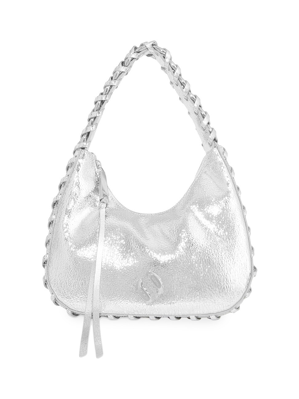 Women's Whip Chain Metallic Hobo Bag - Silver | Saks Fifth Avenue