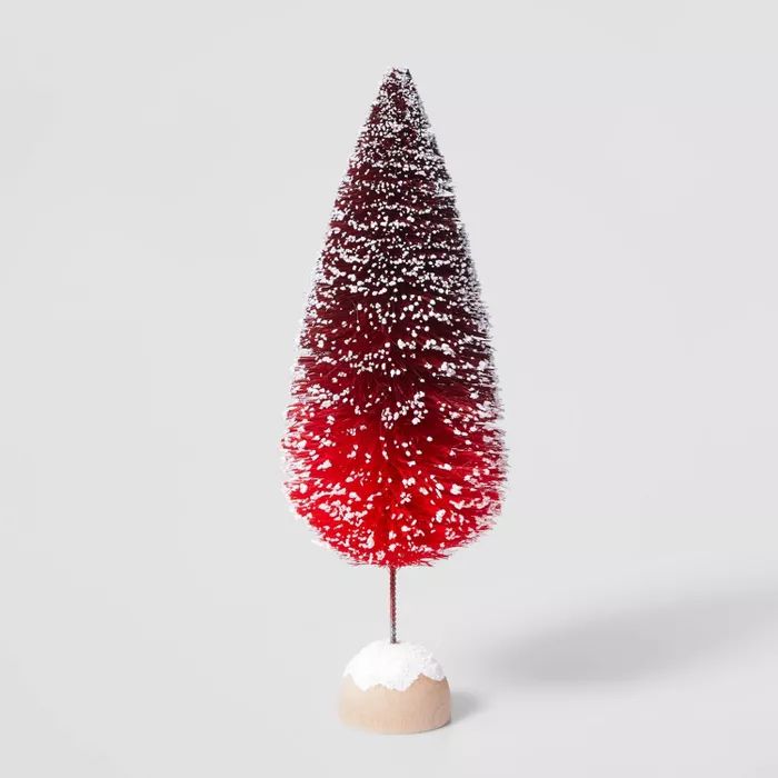 12" Bottle Brush Tree Decorative Figurine Red Ombre - Wondershop™ | Target