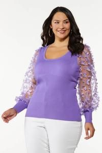 Plus Size Butterfly Sleeve Sweater | Cato Fashions