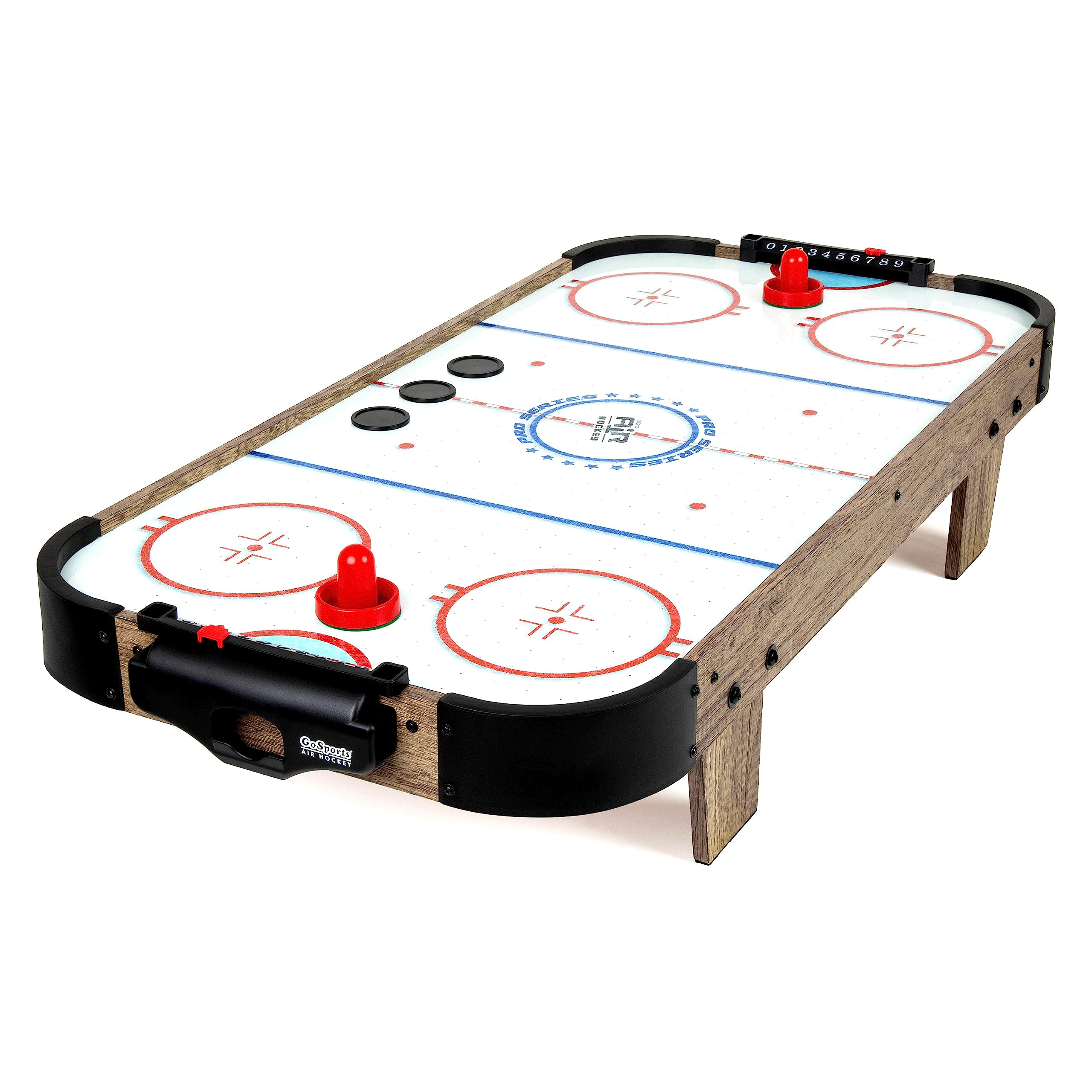 GoSports 40 Inch Table Top Air Hockey Game for Kids - Oak | Amazon (US)