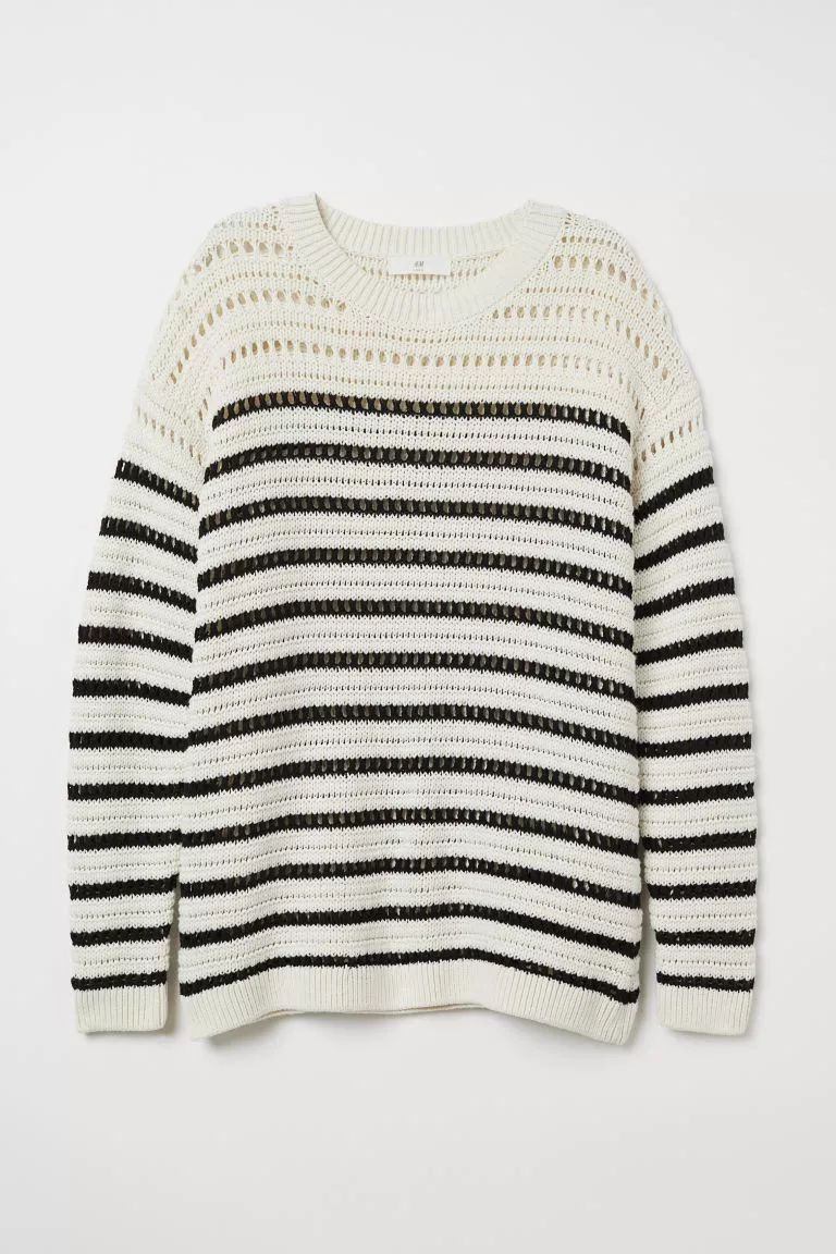 H and sales m striped sweater