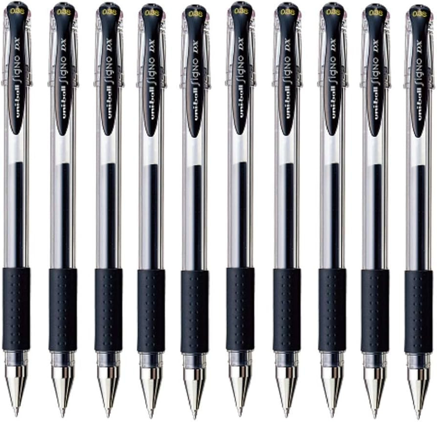 Uni-ball Signo Dx Um-151 Gel Ink Pen - 0.38 Mm - 10 Pcs - Black - Uni Mitsubishi Pencil | Amazon (US)