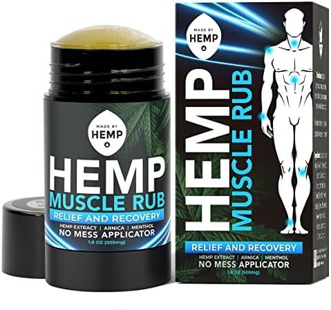 Made by Hemp - Hemp Muscle Rub - Sore Muscle Relief - Natural Post-Workout Relief - for Sprains, Sti | Amazon (US)