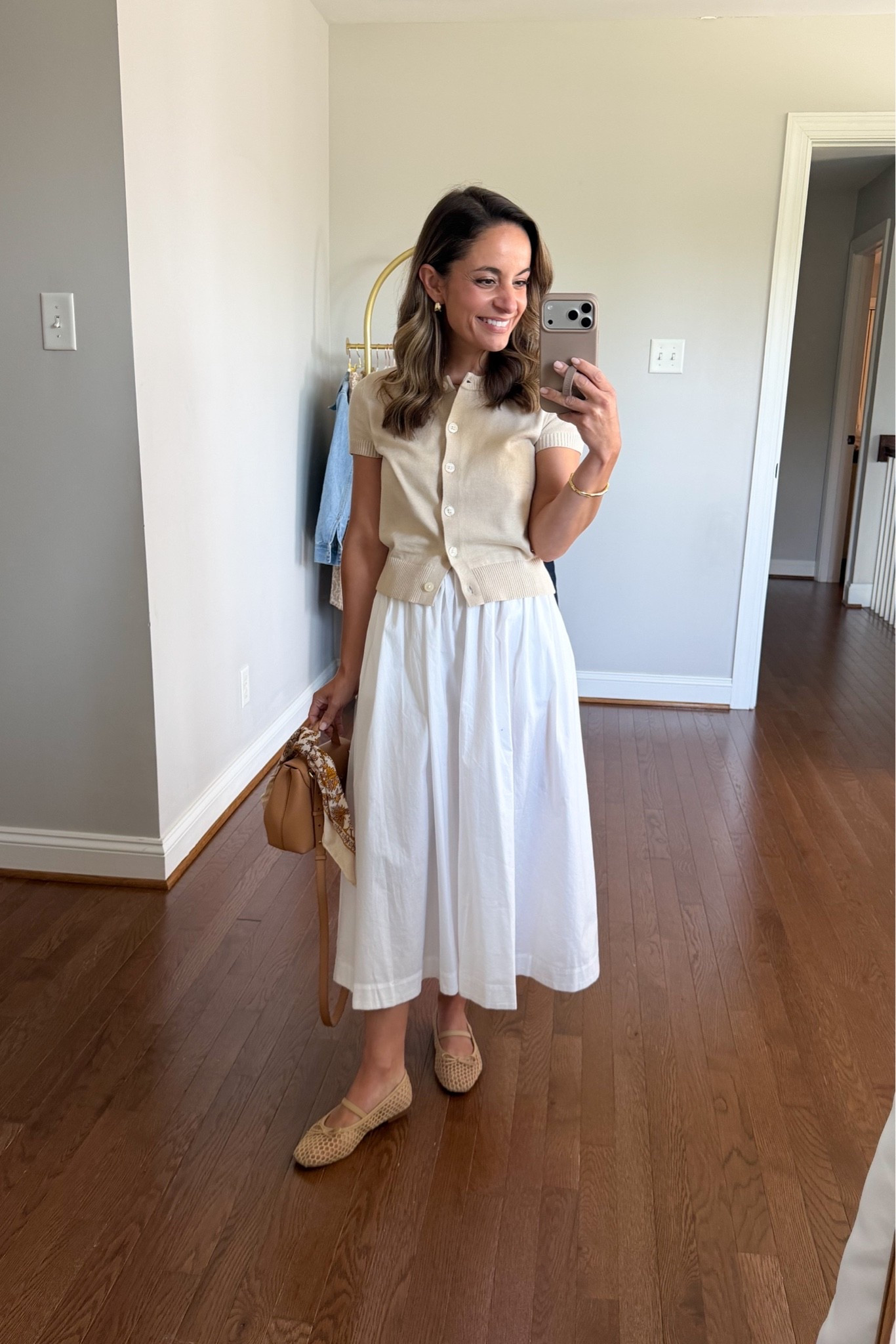 Four ways to style a cotton poplin midi skirt - petite friendly! 

Skirt (J.Crew Factory): xxs - I chose standard over petite for a little more length. It’s true to size and unlined. I add a slip with mine. 

Cropped cardigan (BR Factory): xxs 
Mesh flats (similar linked)

#LTKPetite