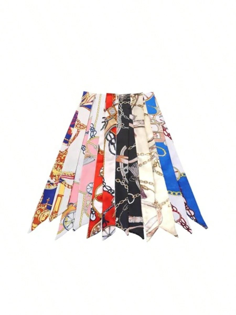 6 Pack Scarf Bags For Women Narrow Scarf Hair Neck Scarves Fashion Gifts | SHEIN