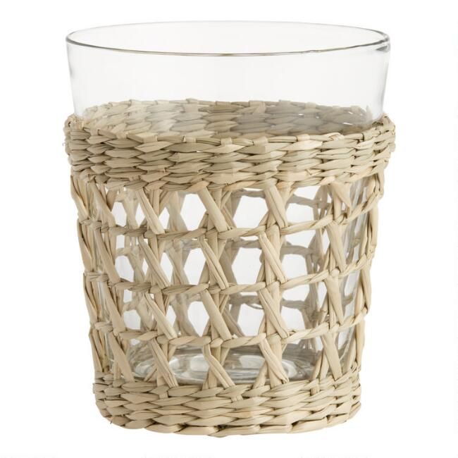 Woven Seagrass Wrapped Double Old Fashioned Glasses Set of 4
							var ensTmplname="Woven Seagra... | World Market
