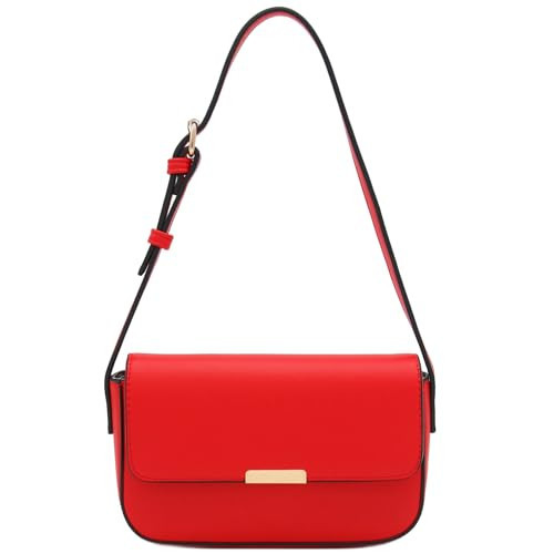 Mini Classic Rectangular Flap Purse Underarm Shoulder Bag (Red) | Amazon (US)