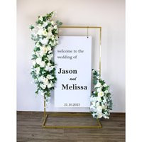 Wedding Stand Welcome Sign Seating Chart Signs With Arch Flowers Plan Custom Backdrop | Etsy (US)