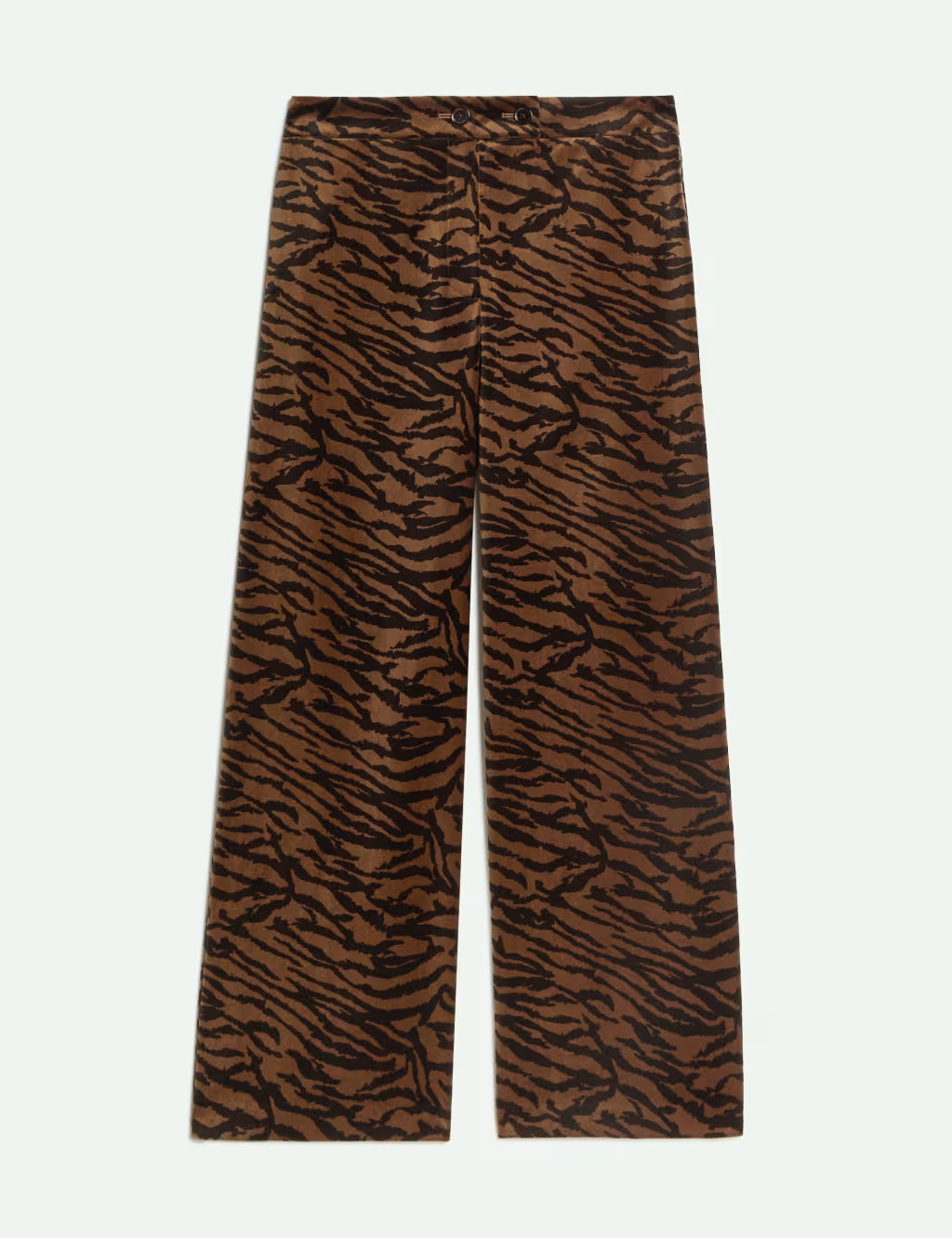 Velvet Animal-Print Wide-leg Trousers | Marks & Spencer (UK)